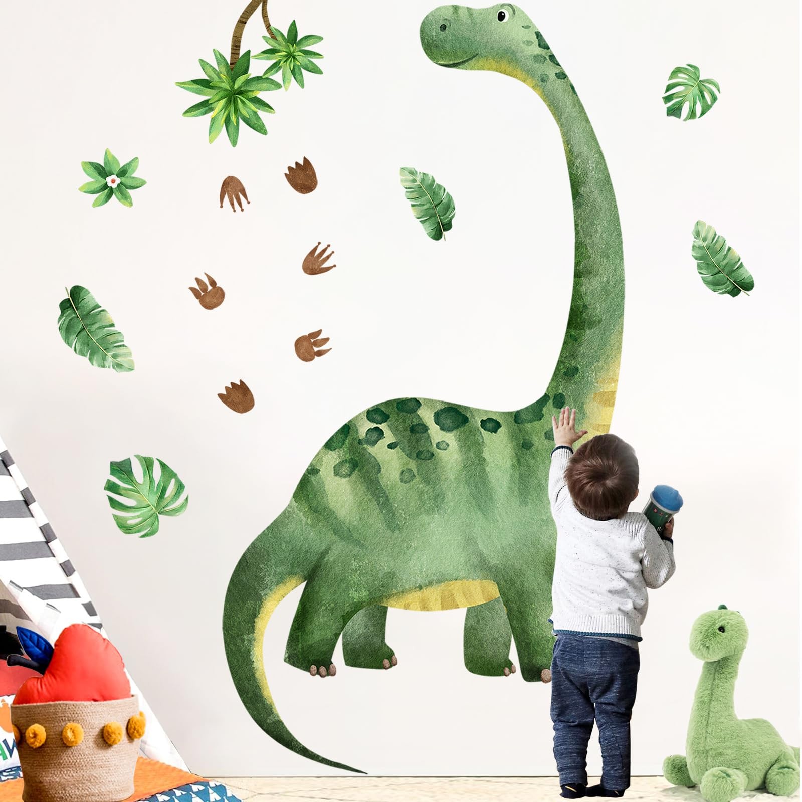 Large Dinosaur Wall Decals for Boys Room – Sunoyar Removable Kids Dino Wall Deco