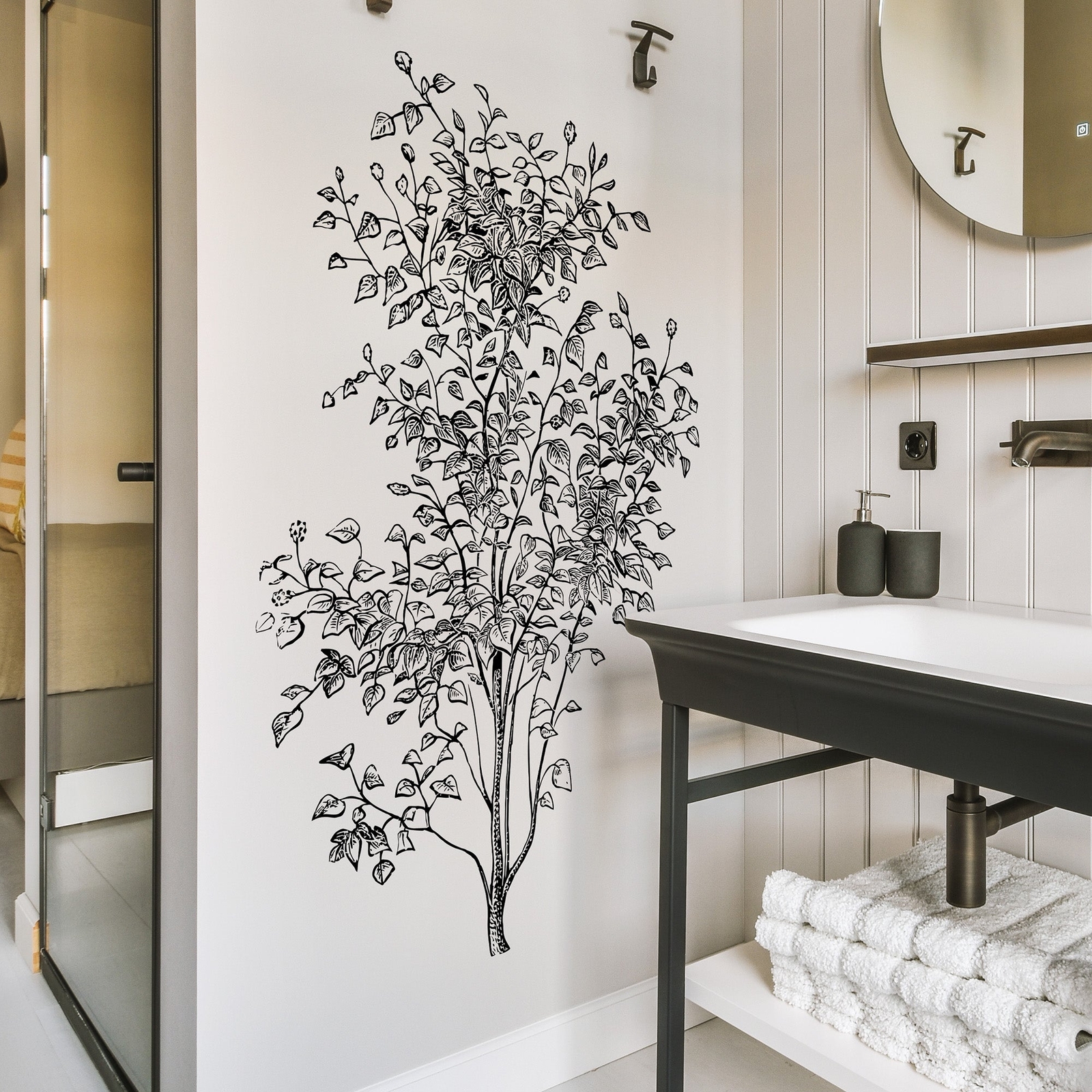 Tree Wall Decal Sticker. Bedroom Tree Bathroom Tree Nature Wall Decor. #6743