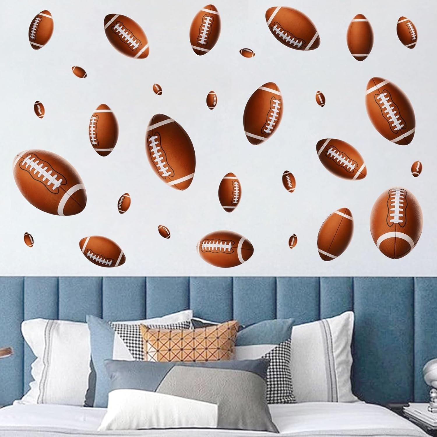 Peel and Stick Football Wall Decals for Kids' Rooms – Removable & Waterproof