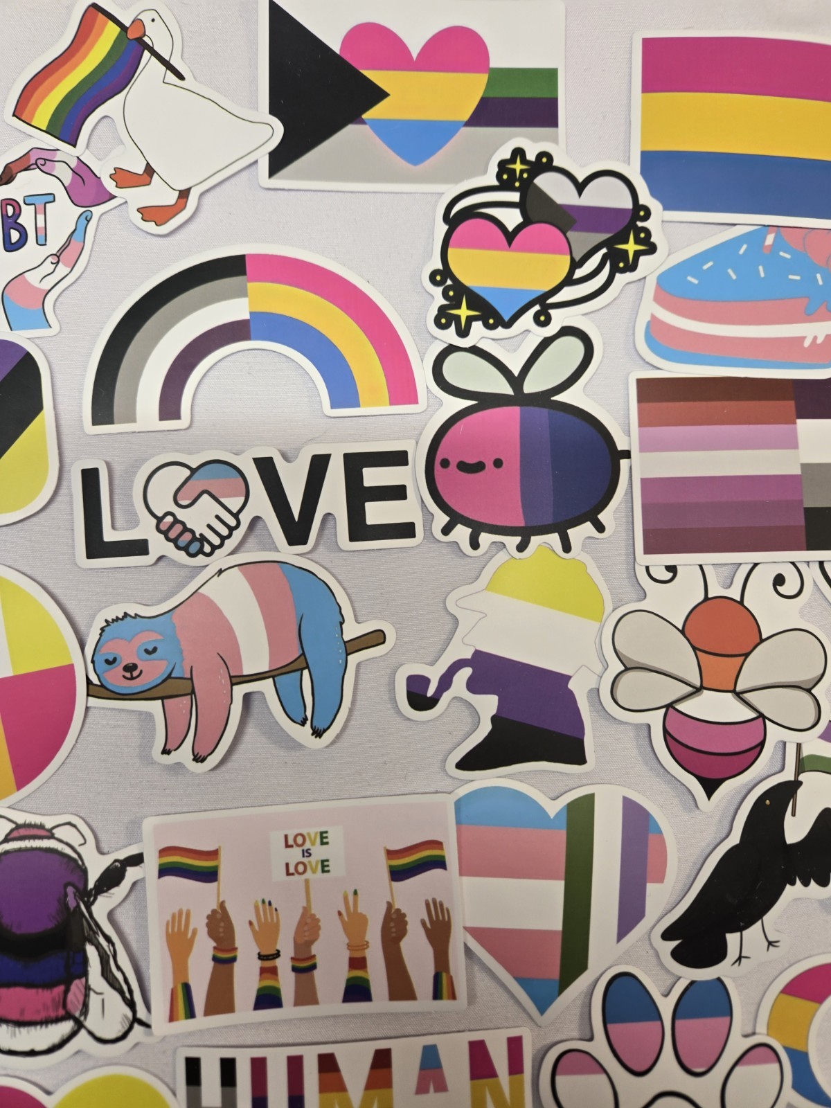 50 PCS Gay Pride Stickers LGBTQ+ Pride Month Decals Laptop Car Decoration