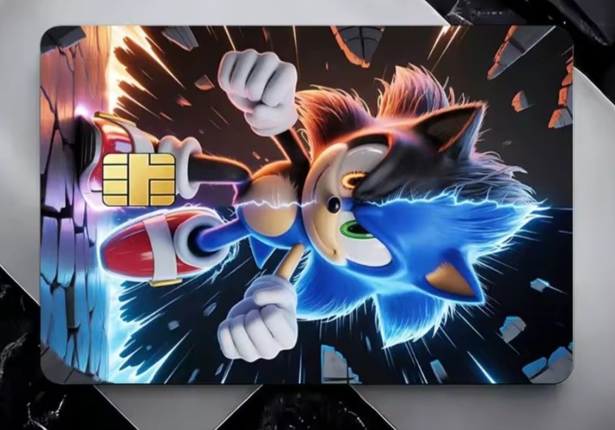 Sonic The Hedgehog Themed Credit Debit Card Sticker Skin Free Shipping