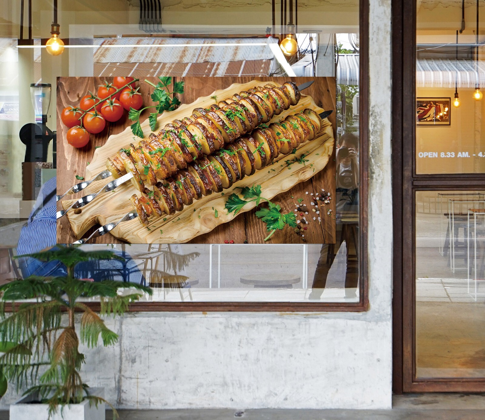 3D Grill Kebab Shop BBQ A1126 Window Stickers Vinyl Wallpaper Wall Murals Amy