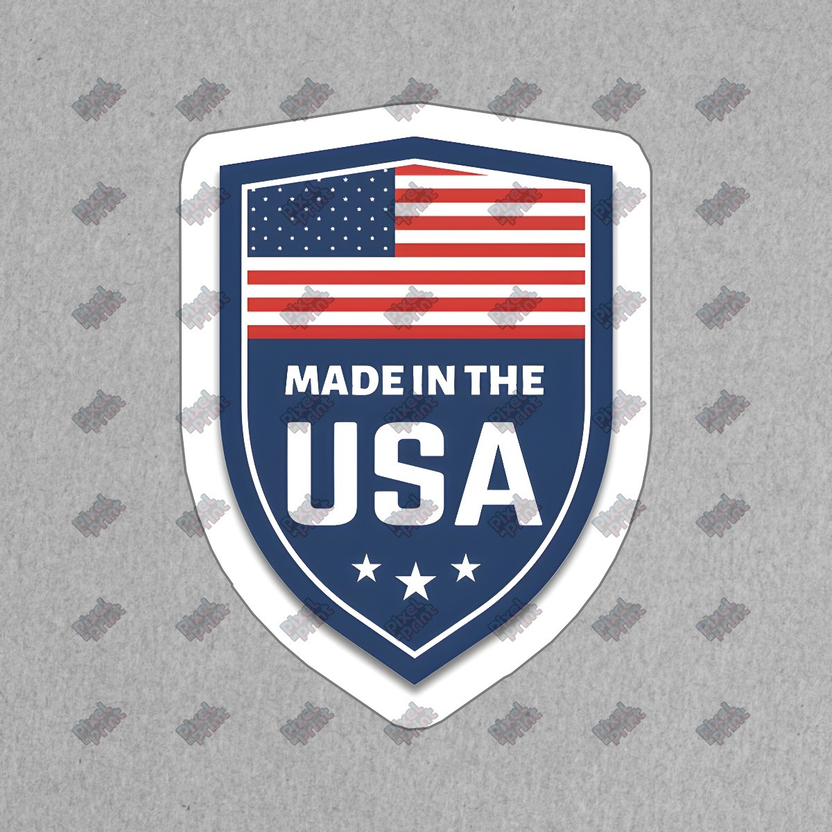 Made in the USA Vinyl Sticker Decal Patriotic Shield Design Great for #777272