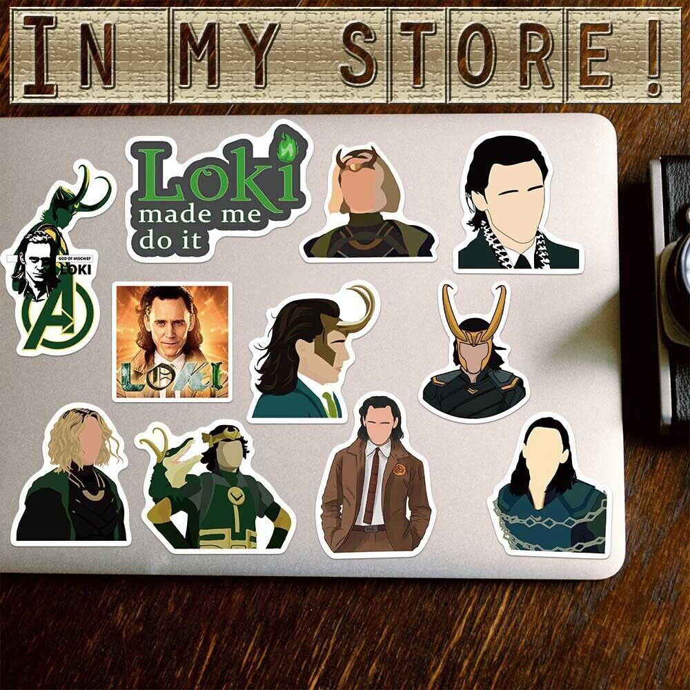 THOR & LOKI Stickers ~AVENGERS~ Vinyl Waterproof Laptop Skateboard Guitar Decals