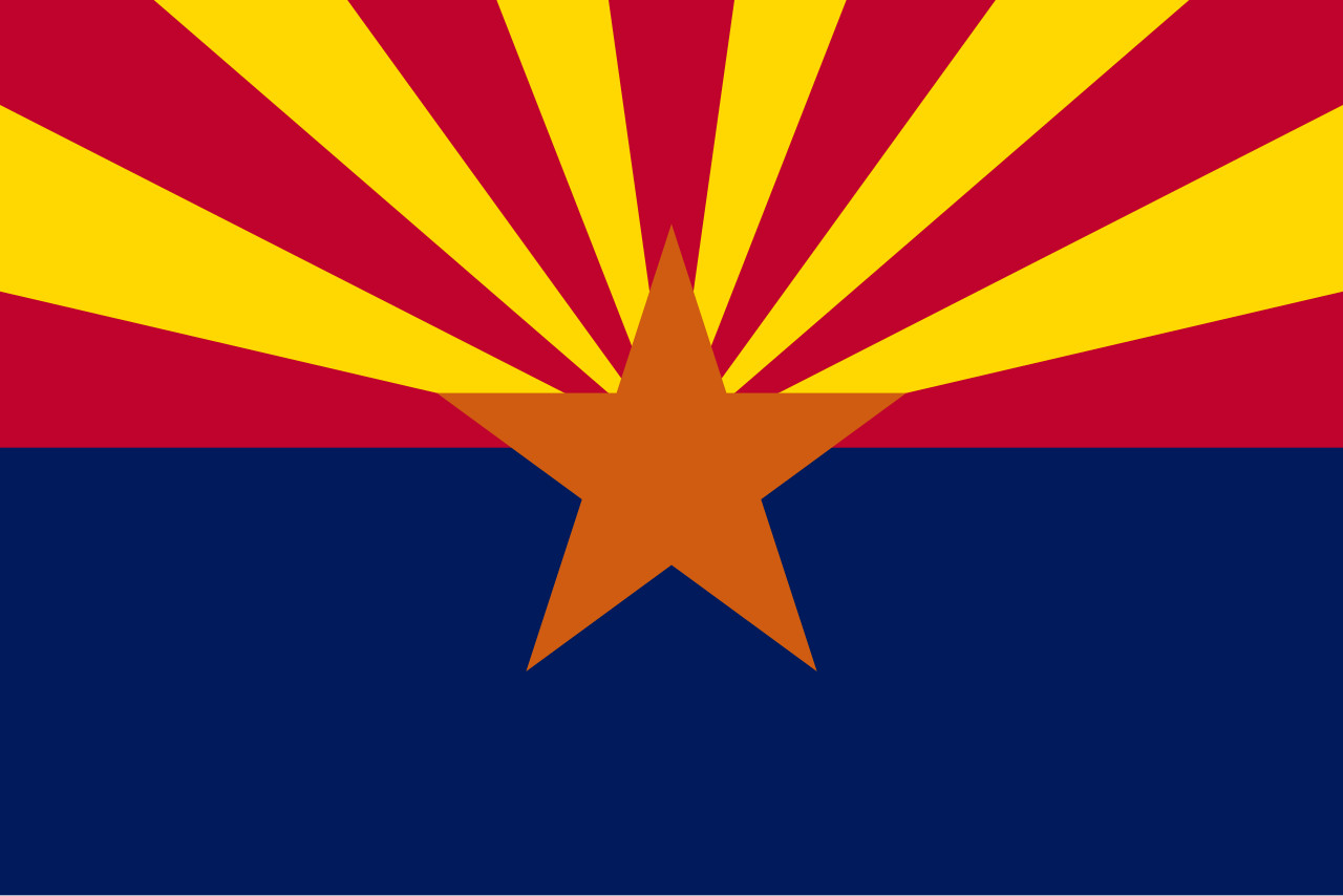 Arizona State Flag Vinyl Sticker Decal