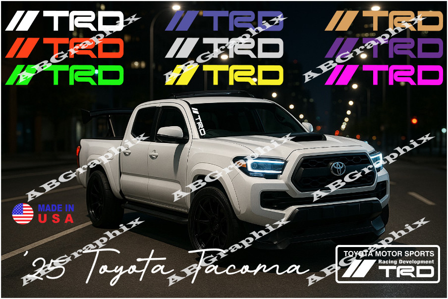Toyota Racing Development TRD Decal – Many colors available – Free Shipping