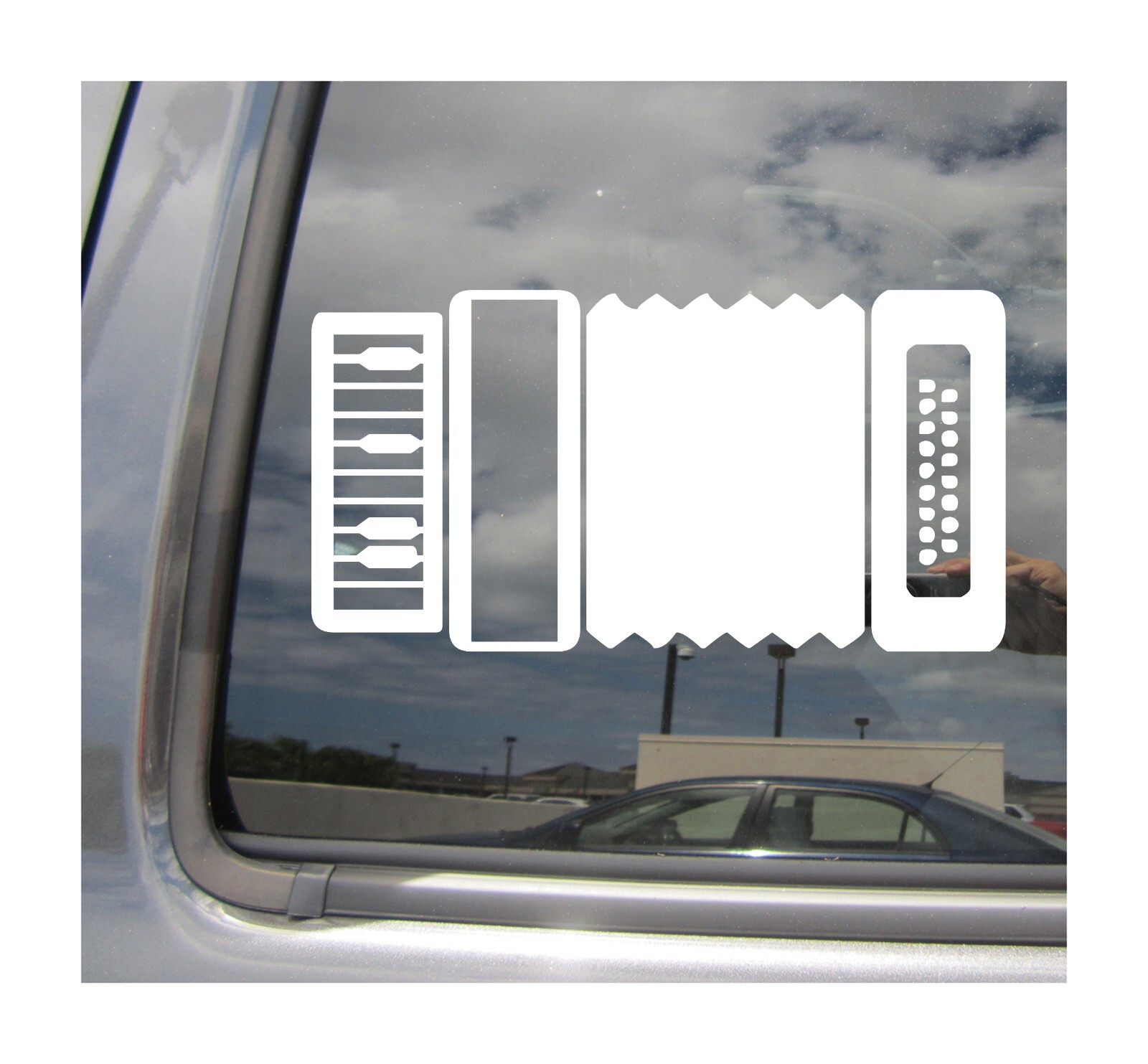 Accordion – Aerophone Piano Music Instrument Vinyl Decal Window Sticker 10703