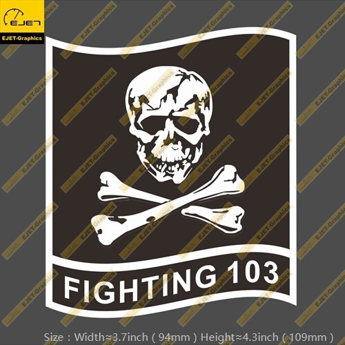 Jolly Rogers VF-103 Vinyl Sticker Luggage laptop Car
