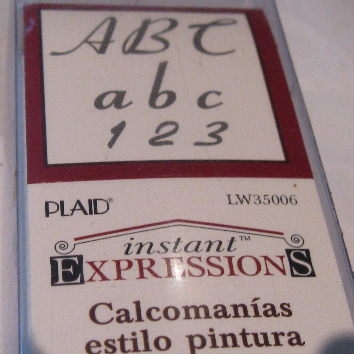 123 ABC ALPHABET Script Upper Lower Case Letters Wall Mural Paint Transfers NIB