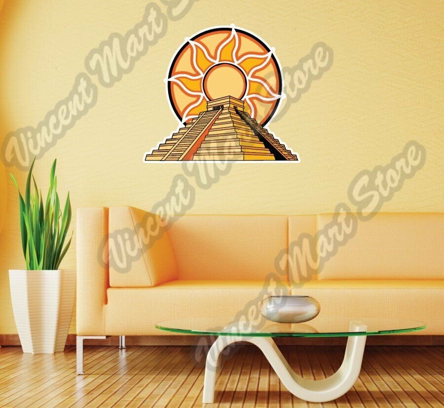 Chichen Itza Temple Maya Mayan Mexico Aztec Wall Sticker Room Interior Decor 22"