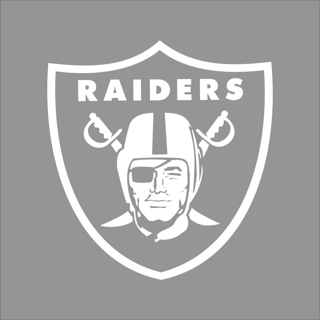 Oakland Raiders NFL Team Logo 1 Color Vinyl Decal Sticker Car Window Wall