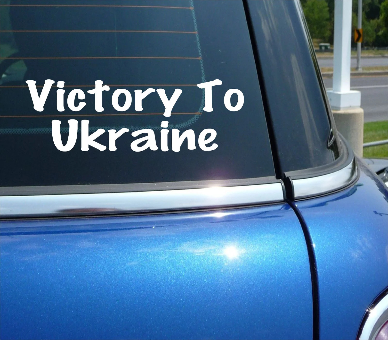 VICTORY TO UKRAINE DECAL STICKER SUPPORT WAR UKRAINIAN FIGHT CAR TRUCK WINDOW