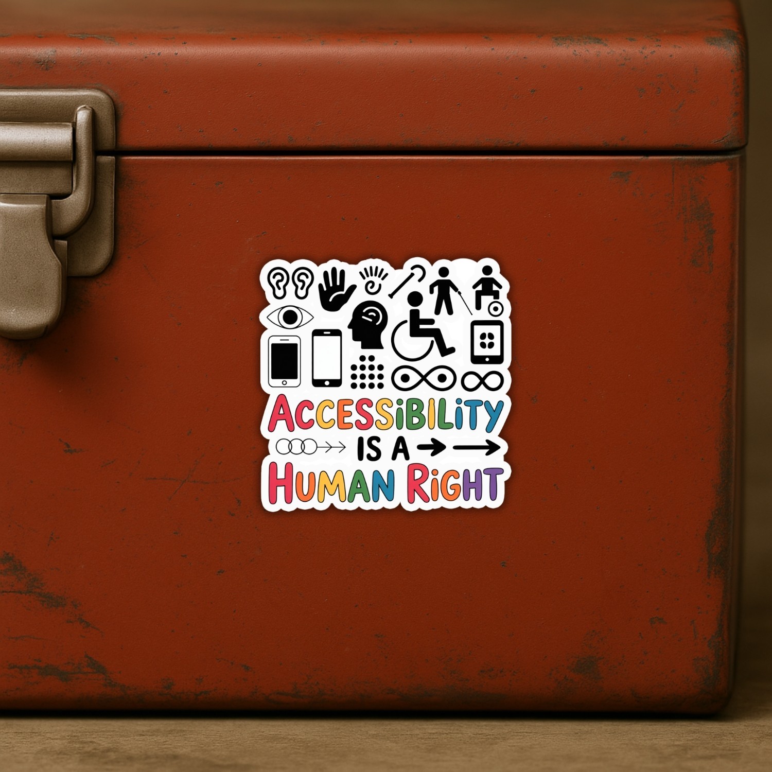 4Pcs Accessibility Is a Human Right Stickers – Disability Awareness Vinyl Decals