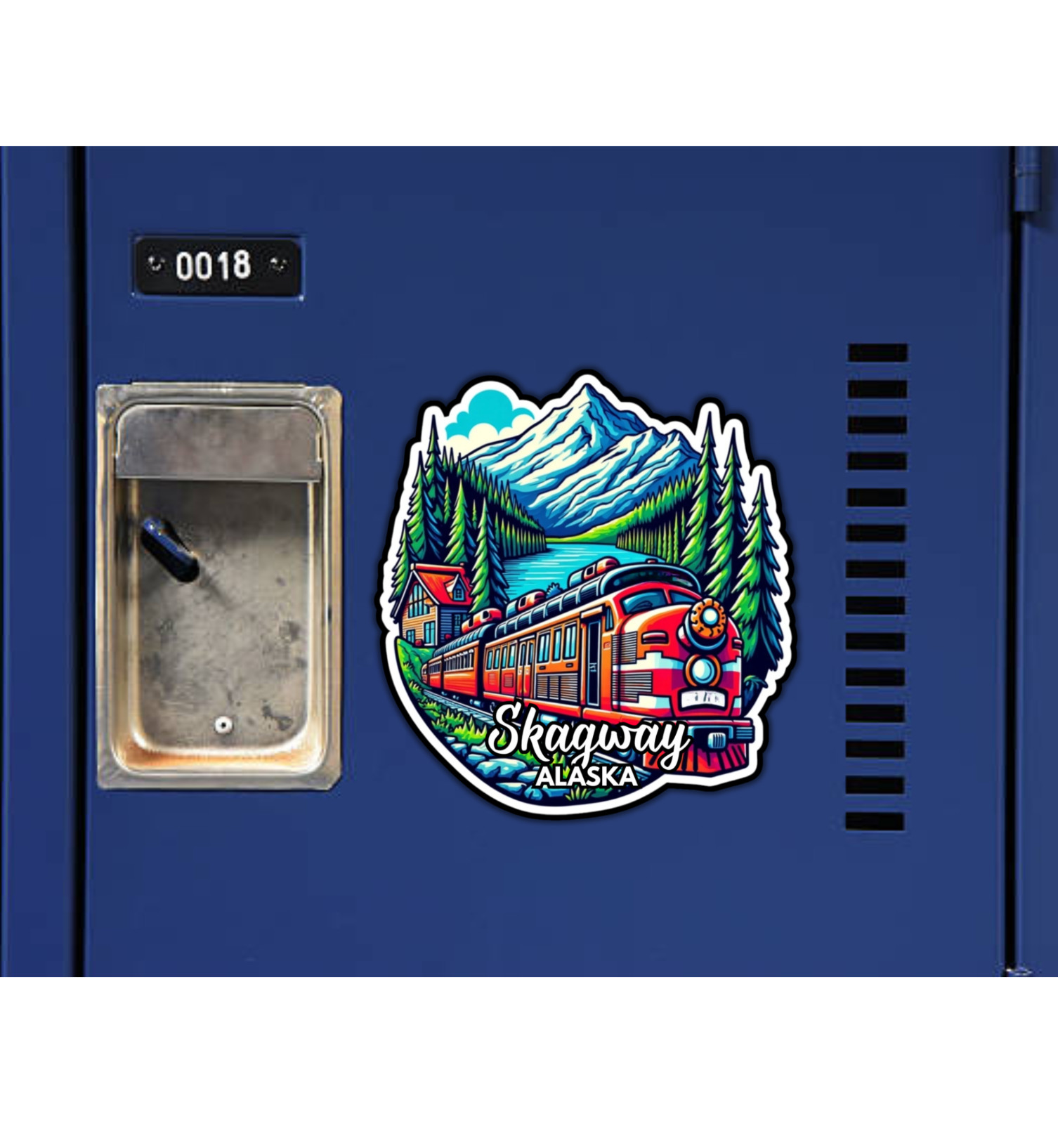 Skagway Alaska Fridge Magnet or Laptop Sticker