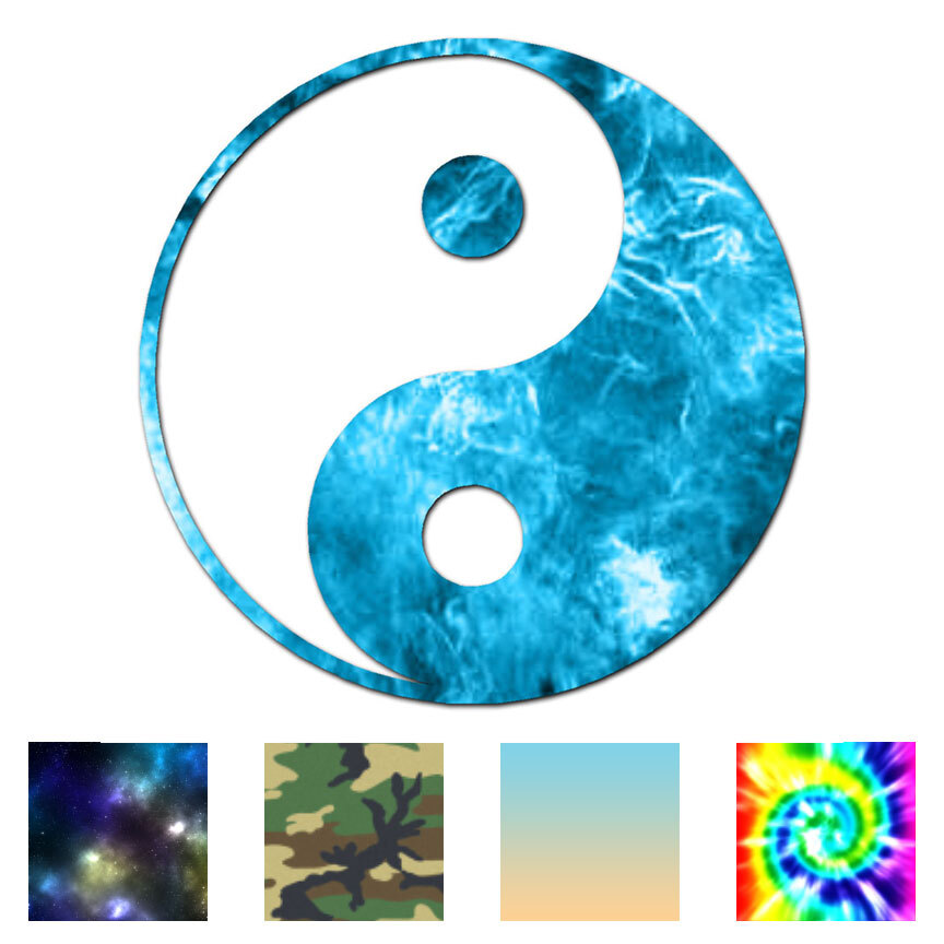 Yin Yang – Vinyl Decal Sticker – Multiple Patterns & Sizes – ebn761