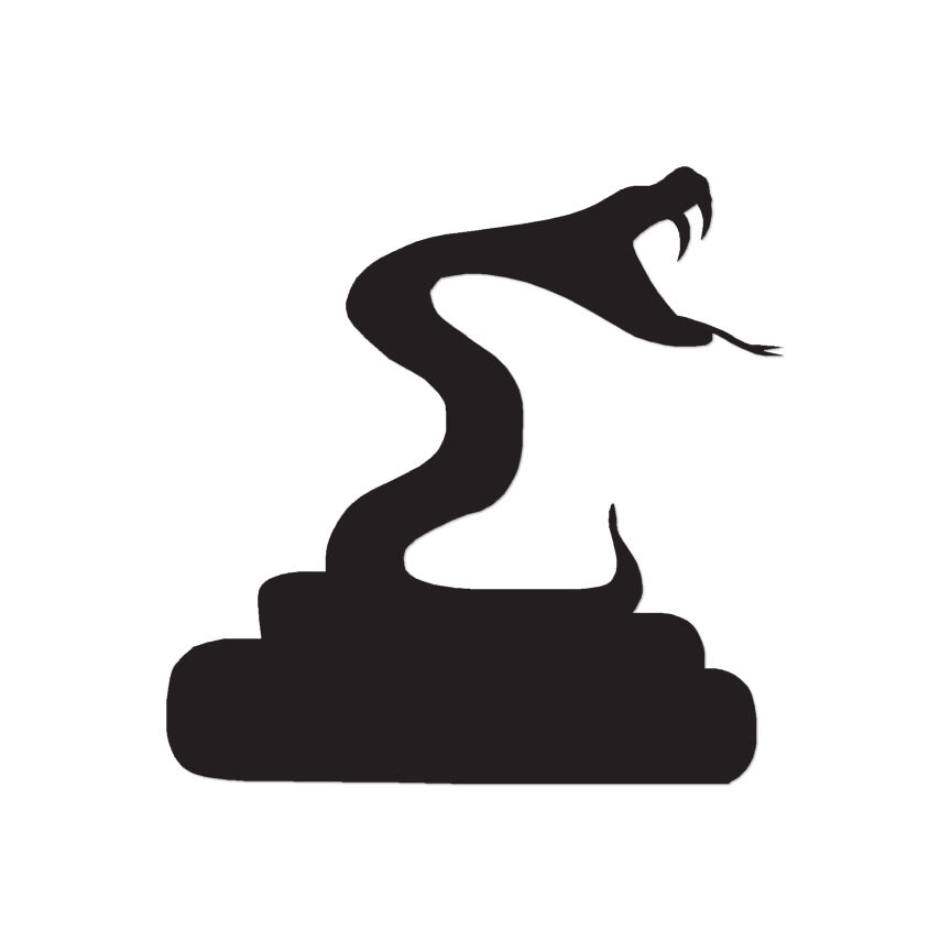 Rattle Snake Fangs Cobra – Decal Sticker – Multiple Color & Sizes – ebn647