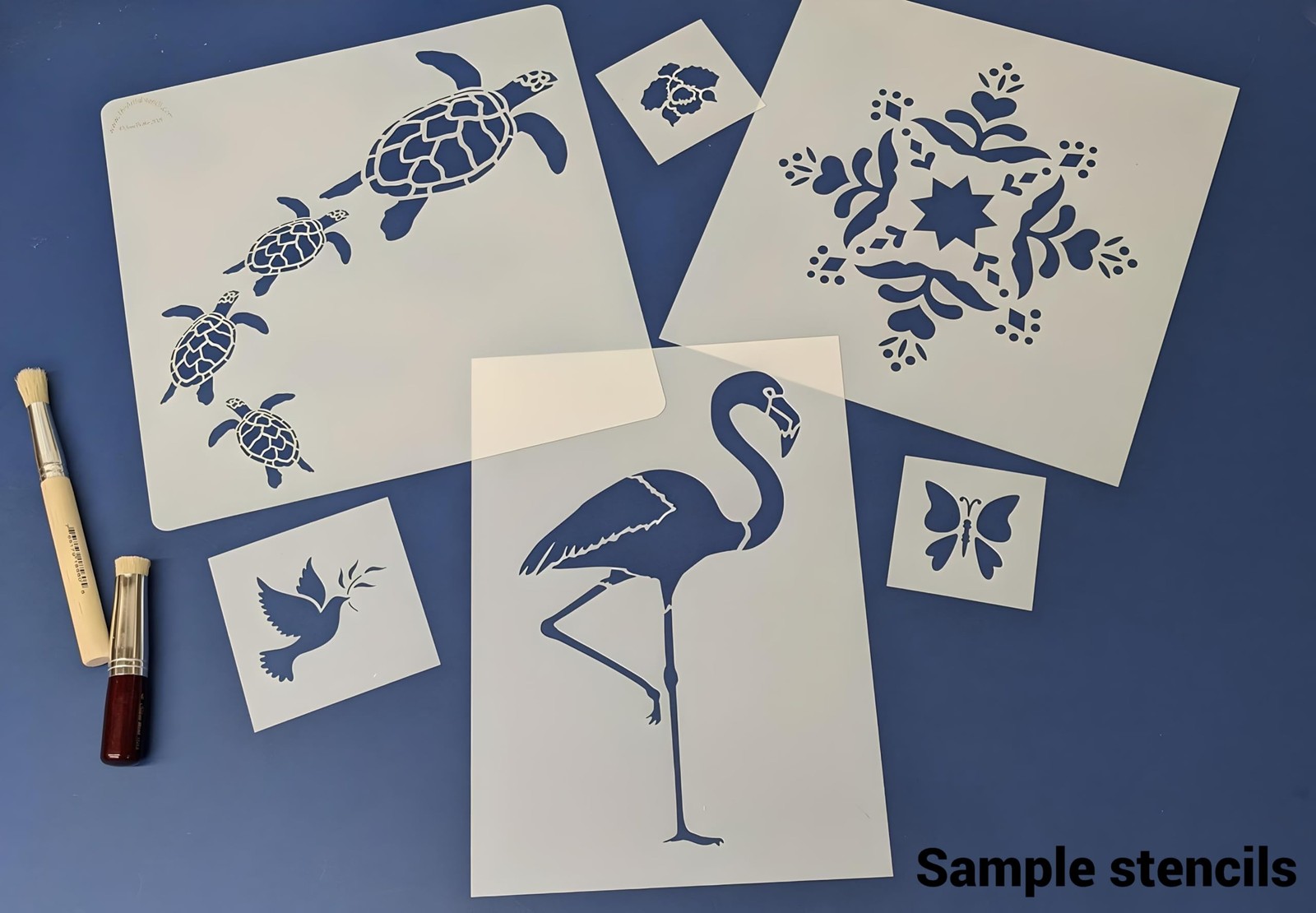 Reusable Damask Stencil Template – 9.8"x8.5" for DIY Crafts & Home Decor