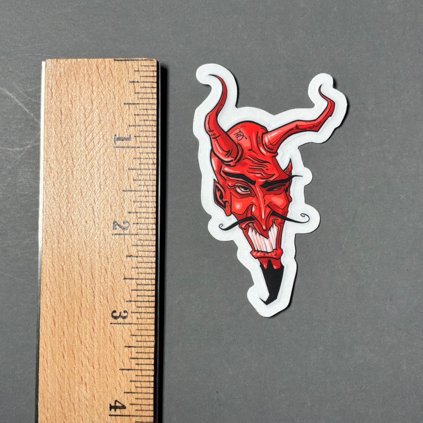 Devil Head Vinyl Sticker 3” Local Artist Satan Horror Demon Illustration Evil 66