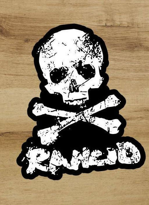 Rancid skull punk rock premium vinyl sticker decal laptop truck helmet car