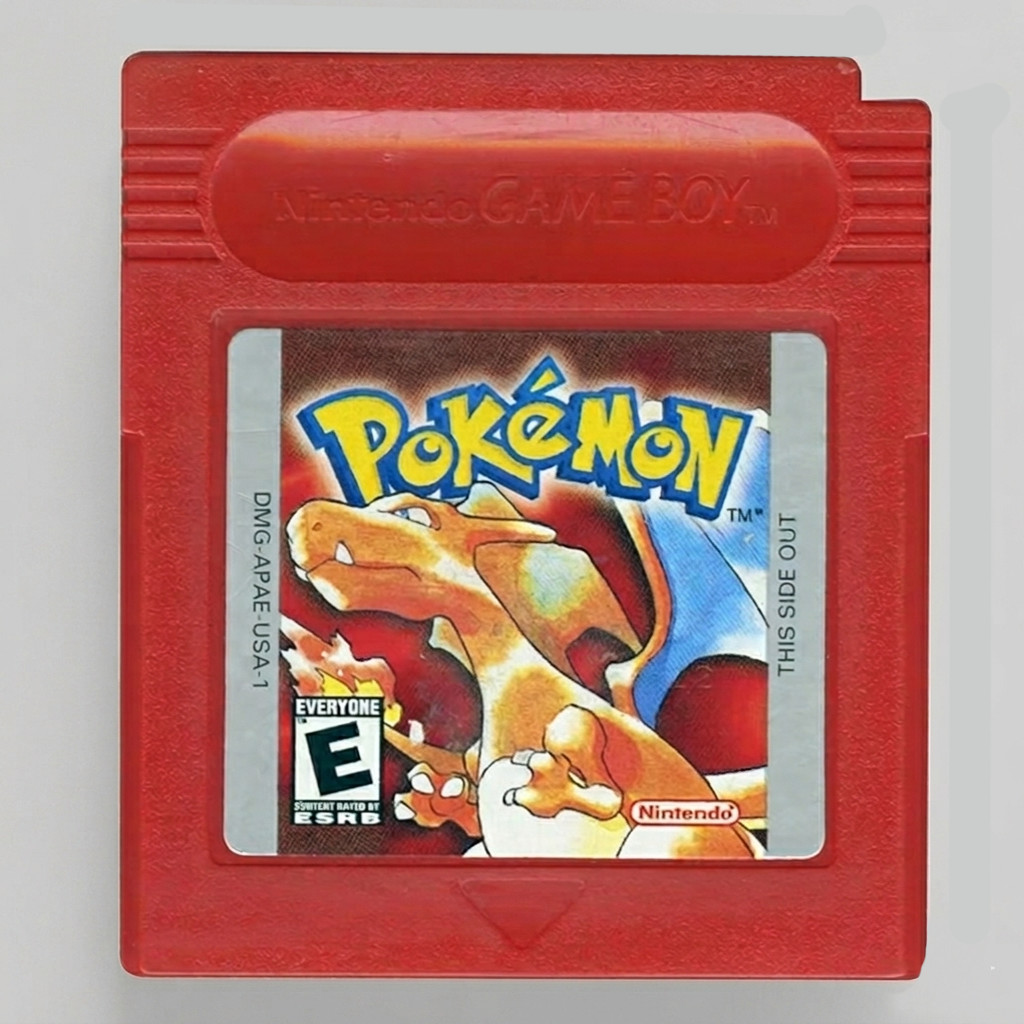 Oversized Pokemon Red Game Boy Cartridge Replica 3D Printed Charizard Display
