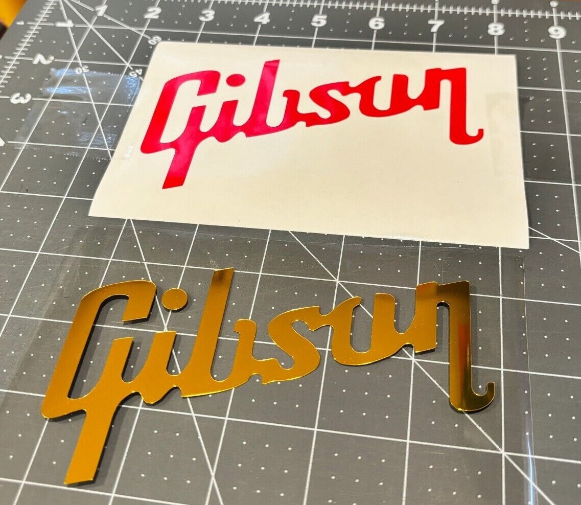 Guitar Brand Vinyl Decal MANY Sizes & Colors Buy 2 Get 1 FREE + FREE Ship