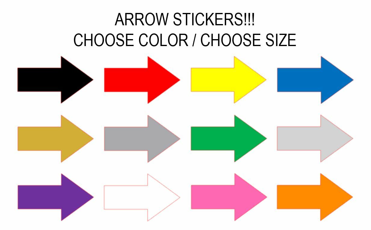 Arrow Stickers! Choose Your Size and Color! Free Shipping! Crafted in USA!