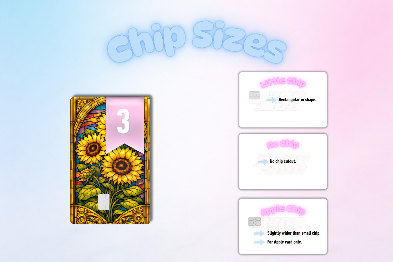 3‑Pack Flower Inspired Card Skins –Vinyl Credit & Debit Card Covers | Durable