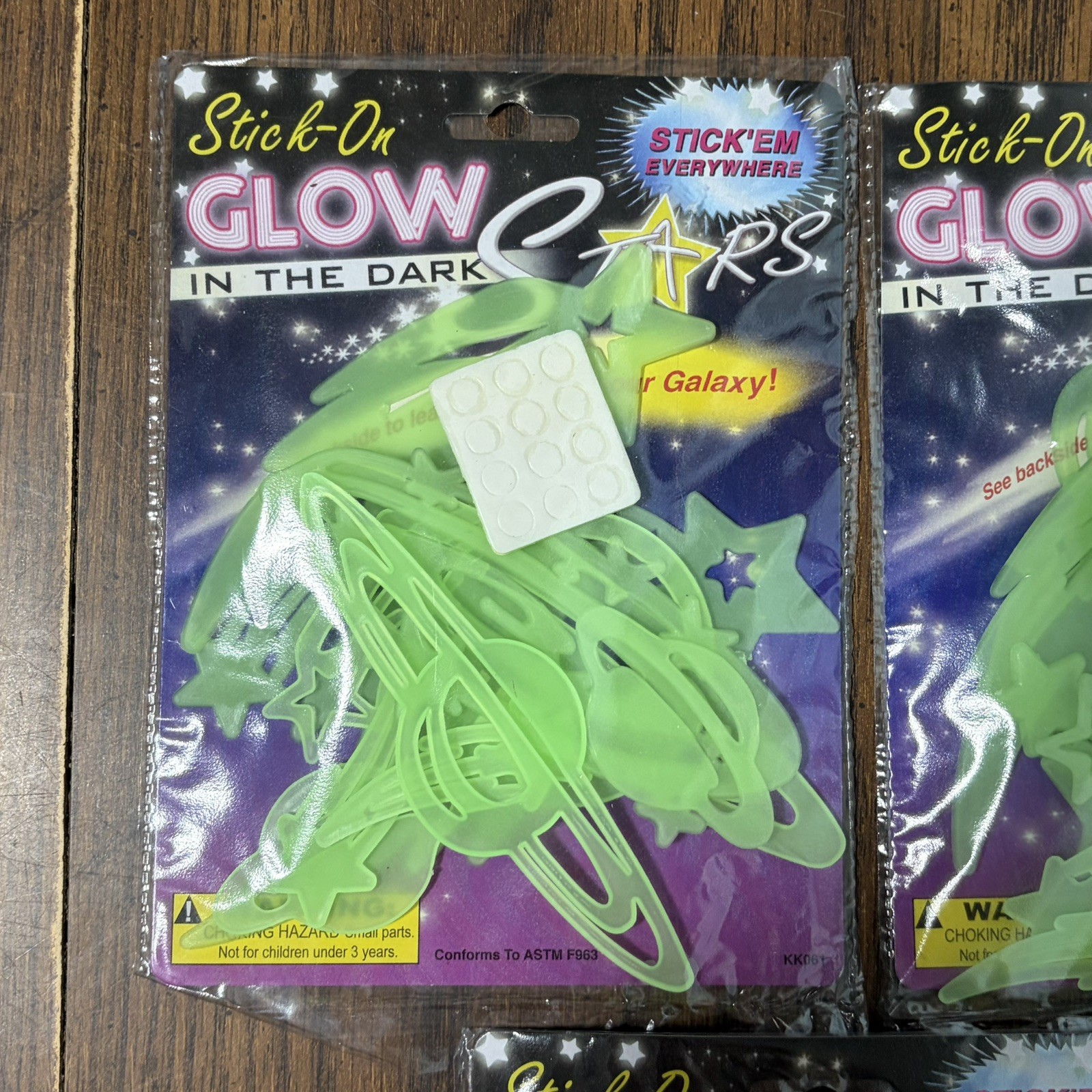 Stick-On Glow in the Dark 12pc Stars Planets Space Shapes 3 Packs