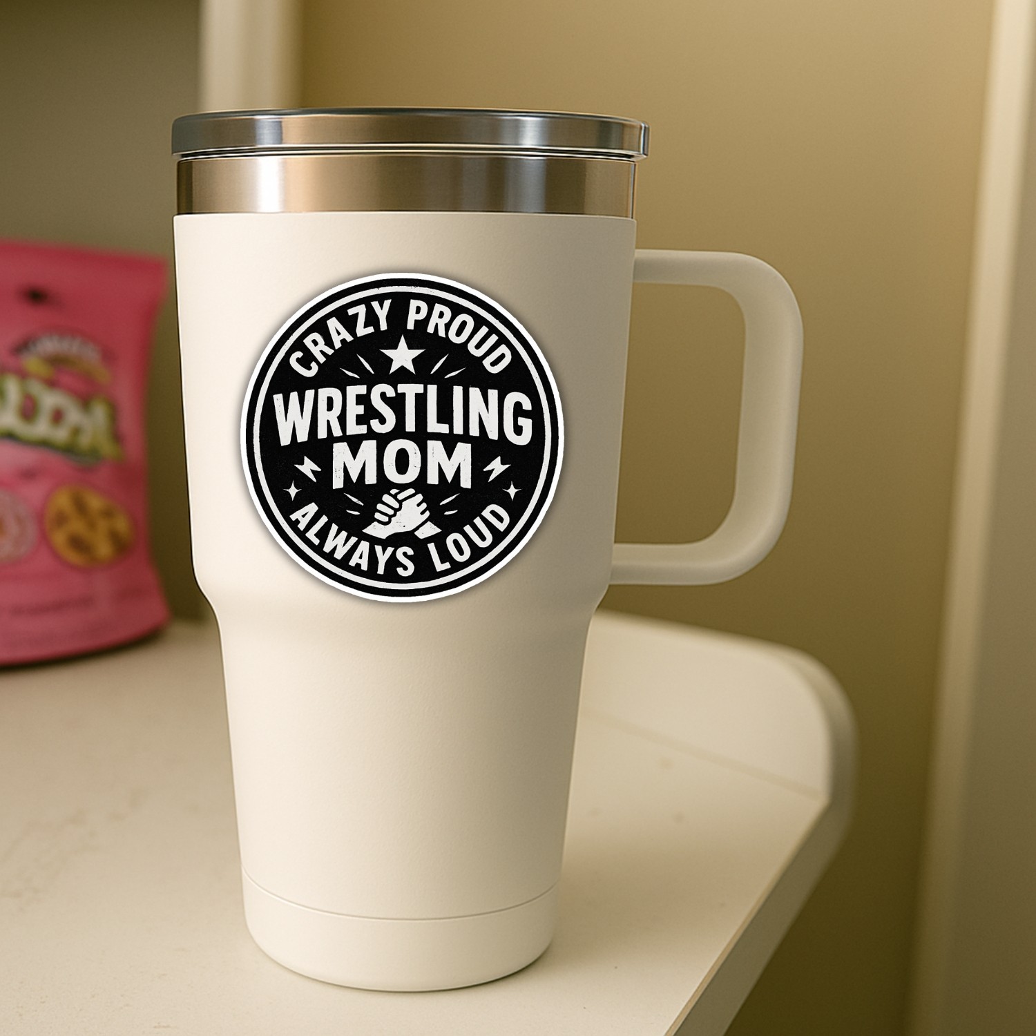 4Pcs Wrestling Mom Stickers: Waterproof Vinyl Decals – Proud Sports Mom Gift