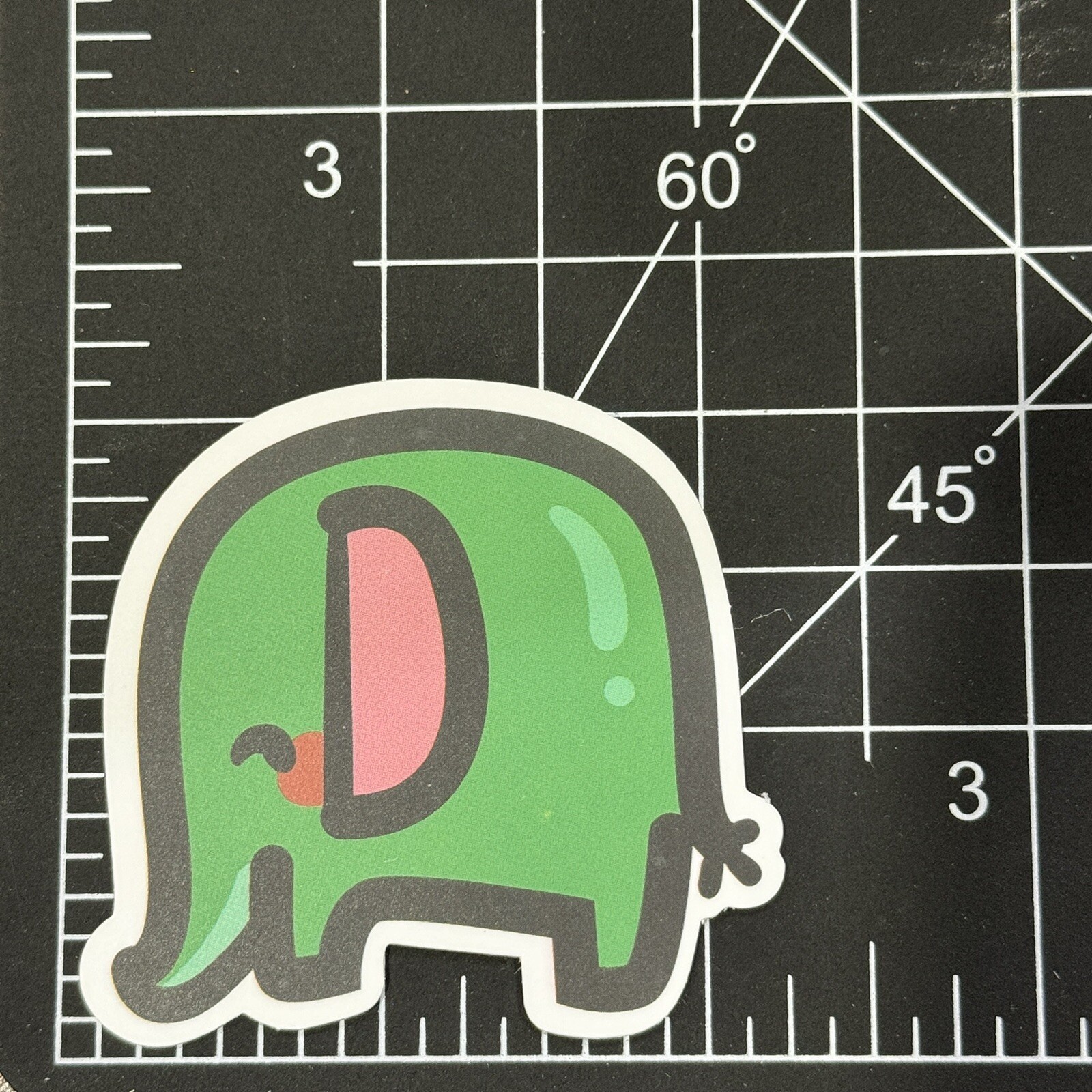 Elephant Trunk Up Green Blue Matte – Vinyl Decal Sticker Bomb Skateboard Kawaii