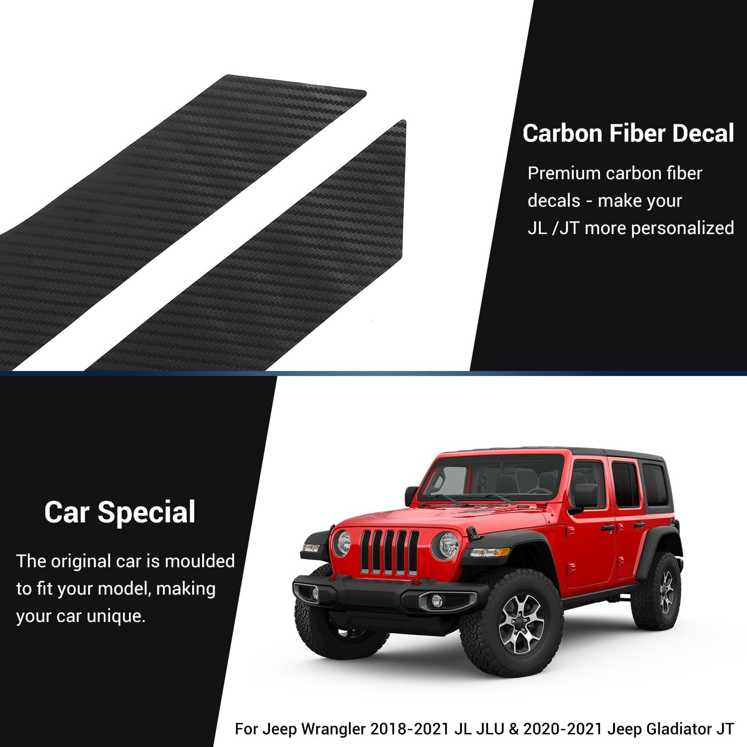 American Flag Decals Side Fender Vinyl USA Flag Stickers Exterior For Jeep Wrang