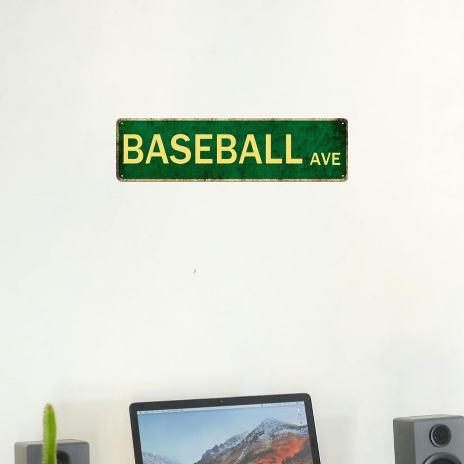 Baseball Decor For Boys Room Baseball Sports Vintage Metal Baseball Ave Tin S…