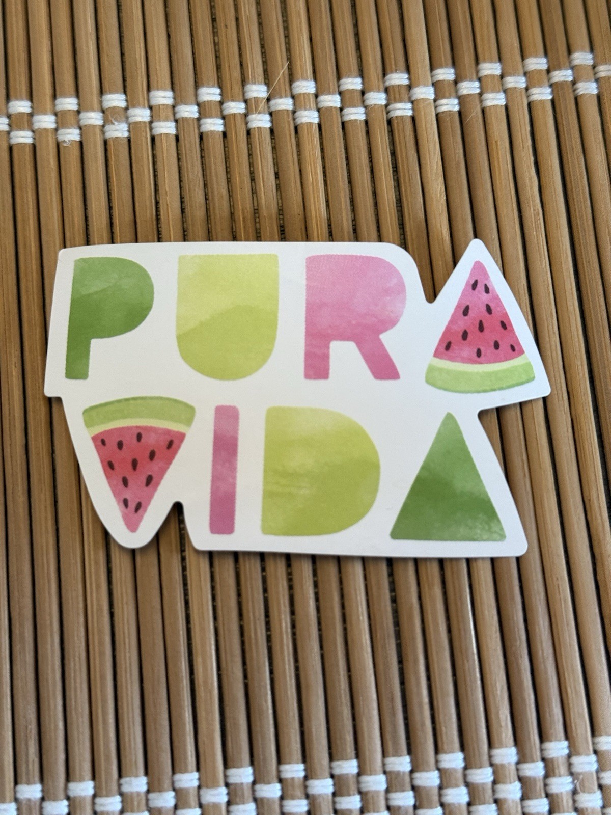 Pura Vida Monthly Club Sticker Summer Watermelon