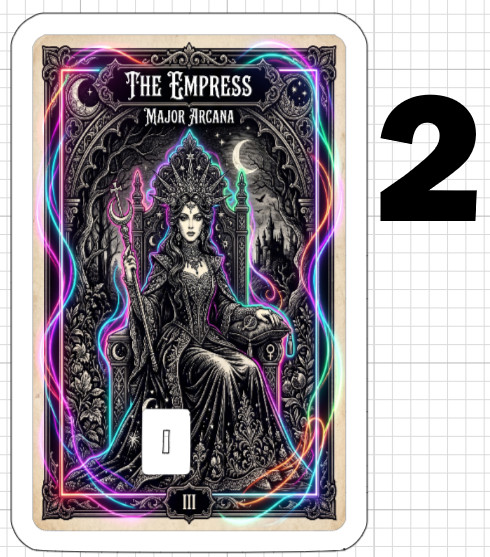Gothic Neon THE EMPRESS Tarot Card Credit Debit ATM Skin Sticker Psychic Gift