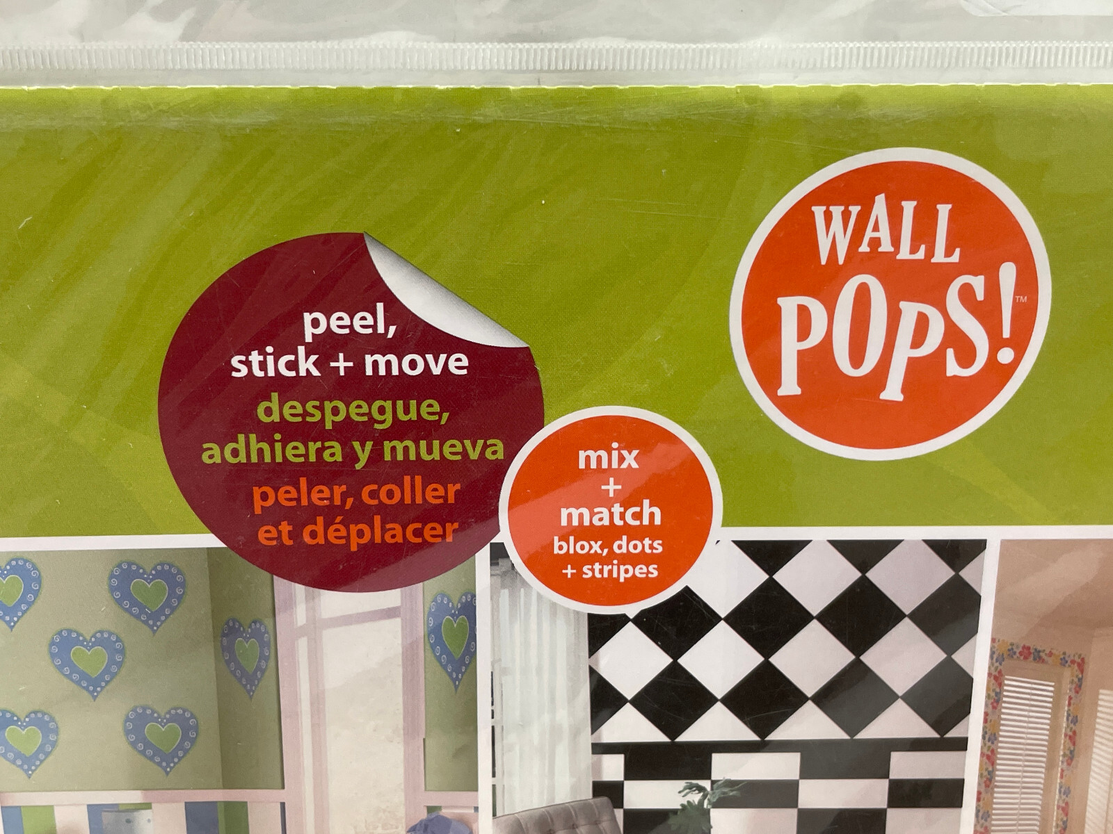 Wall Pops! 13" five large Dots self-stick removeable decals, "hot chocolate"
