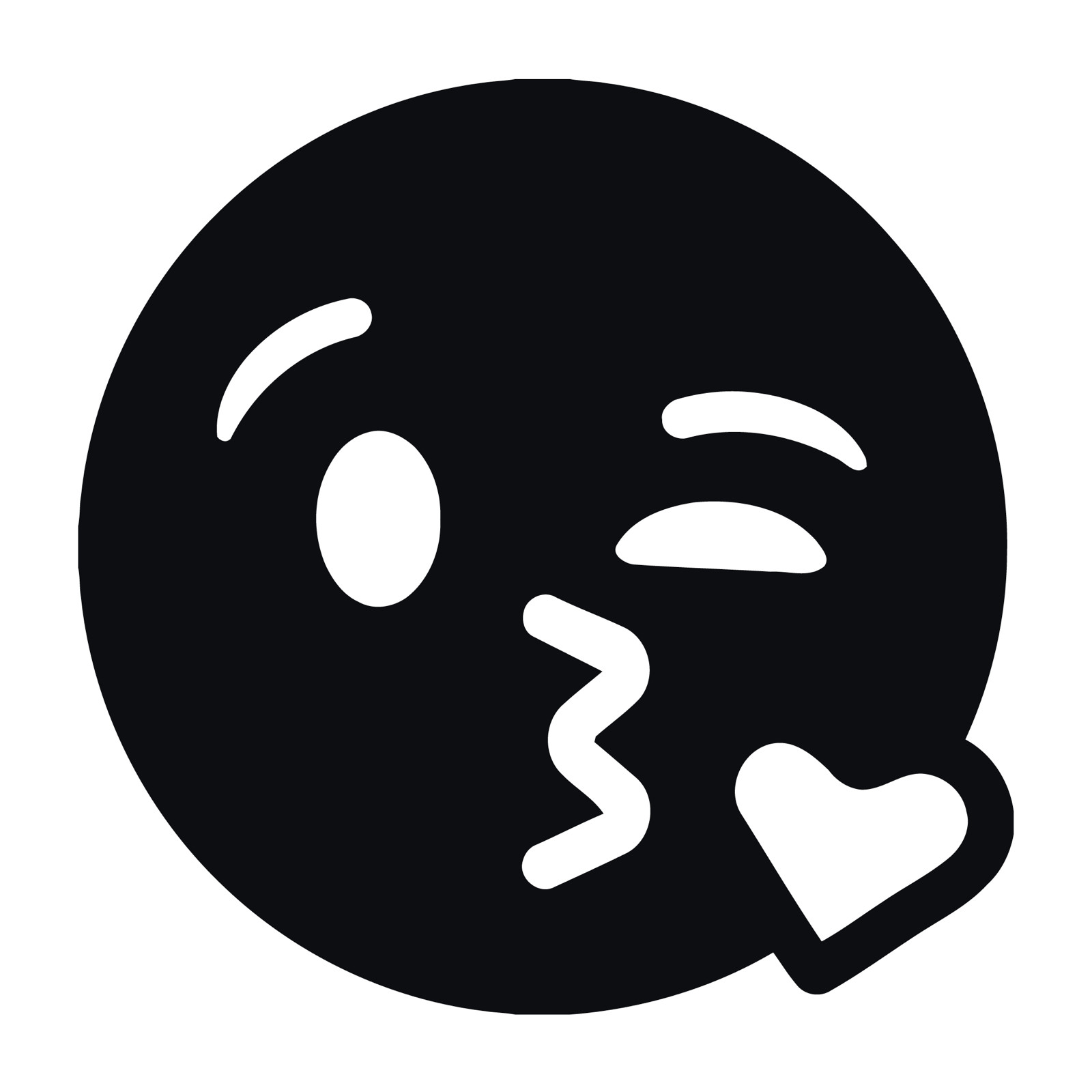Blowing Kiss Emoji multicolor die cut decal 3×3 Made in USA 6+yr indoor/outdoor