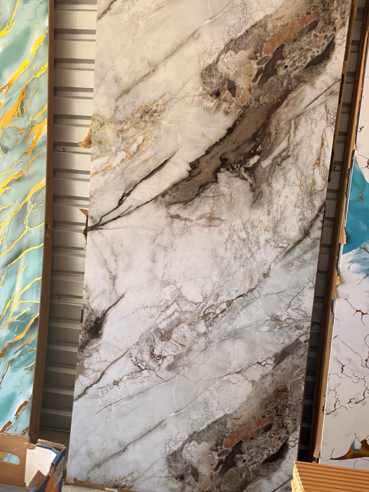 Off-White Eco-Friendly WPC 3D Slat Wall Panels – Waterproof & Fire