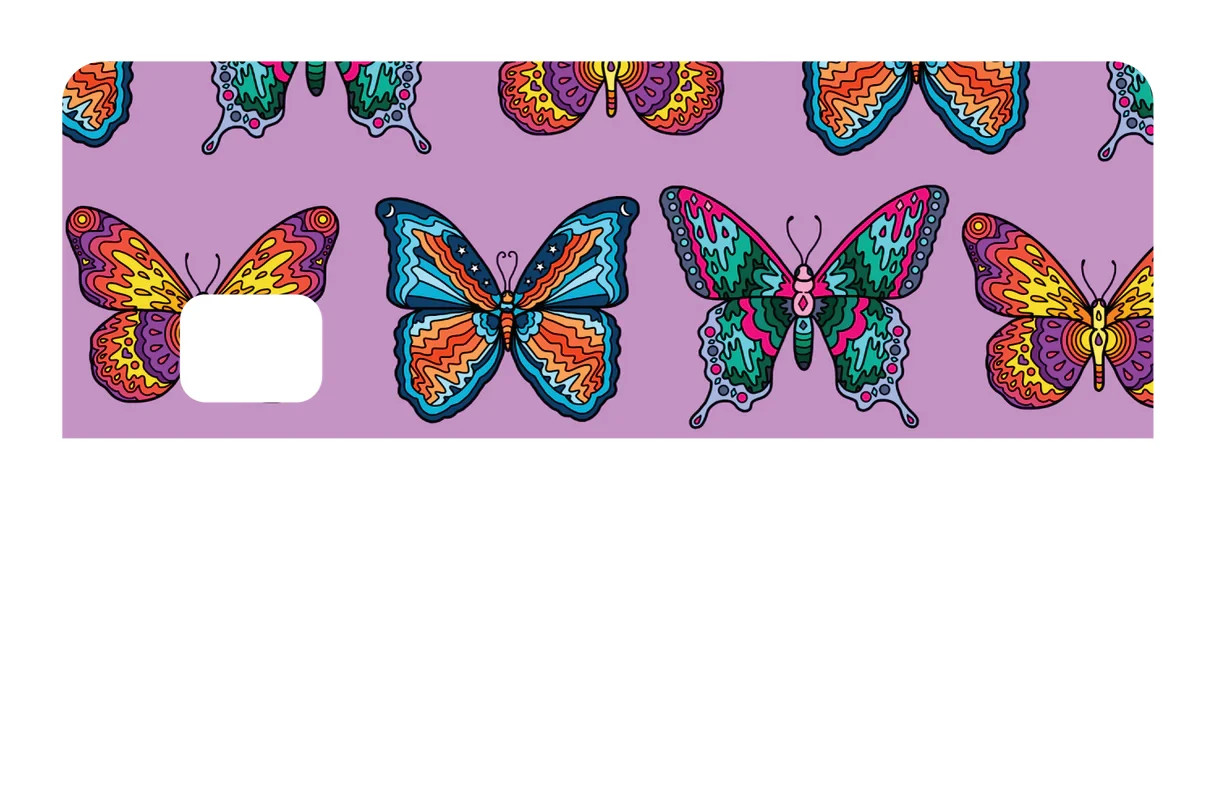Lavender Butterfly Floral Card Skin 4 Pack Purple Aesthetic Cottagecore Nature
