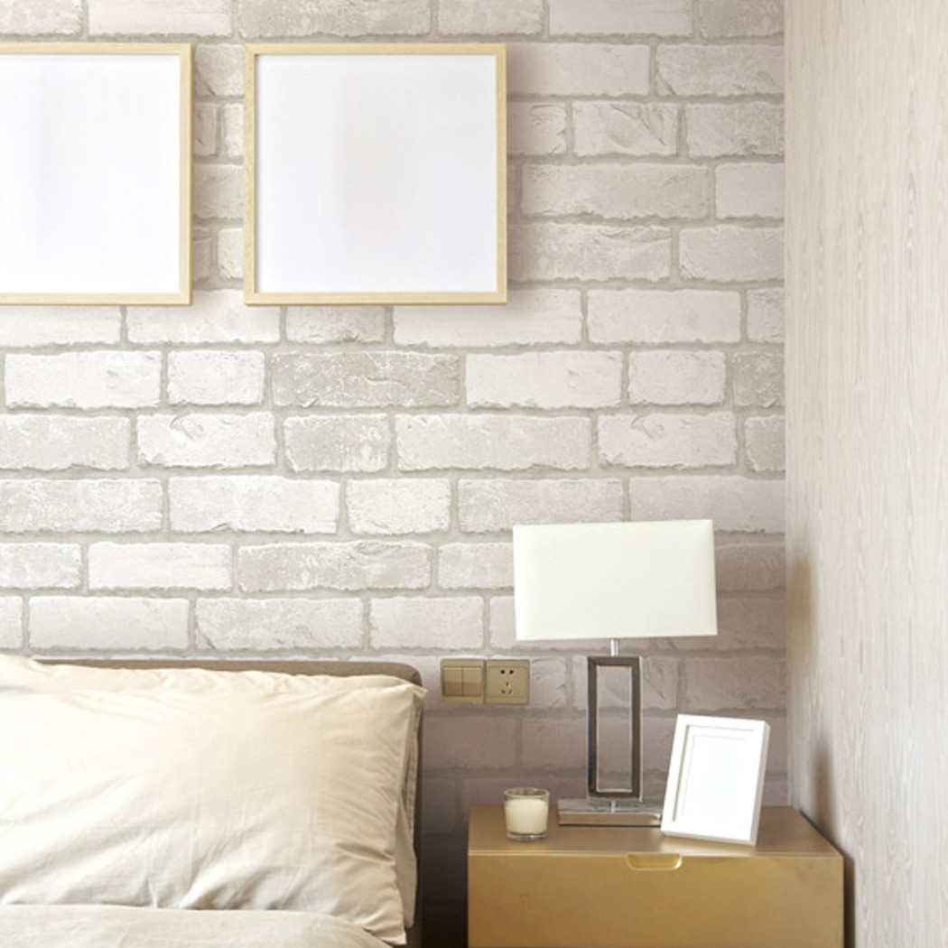 Vintage Faux Brick Peel & Stick Wallpaper Brick Pattern Roll