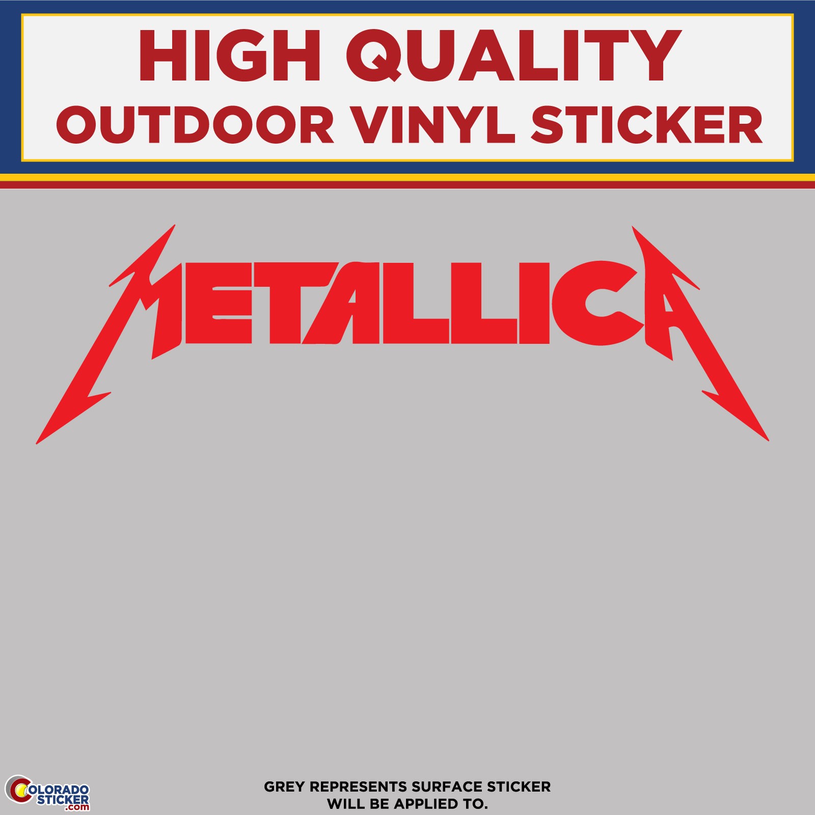 Metallica Die Cut, High Quality Vinyl Sticker Decals