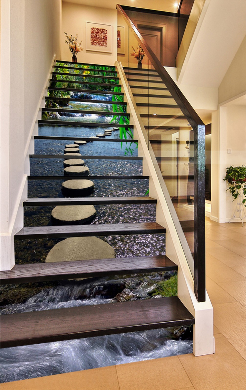3D Stone River 154 Stair Risers Decoration Photo Mural Vinyl Decal Wallpaper US