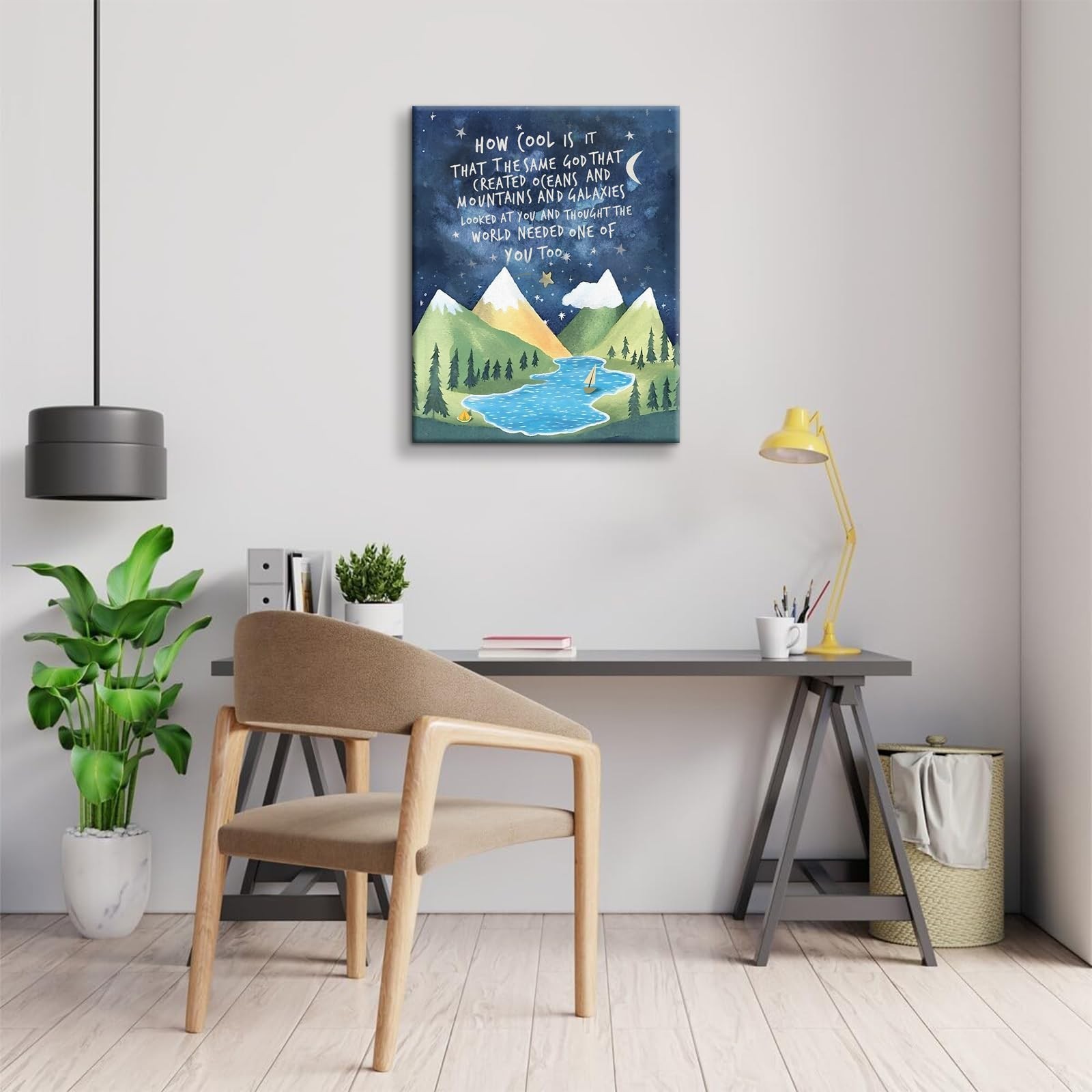 Inspirational Quotes Canvas Wall Art Nursery Wall Decor Christian Paintings P…
