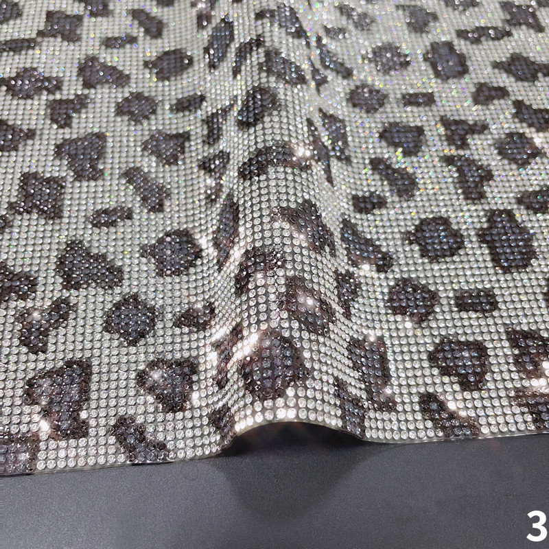 24*40cm DIY Vehicle Car Leopard Print Glitter Rhinestone Sticker Diamond Decor