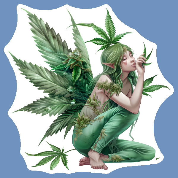 Stoner Gifts Vinyl Decal 420 Weed Fairy Fairycore Sticker Marijuana Whimsical