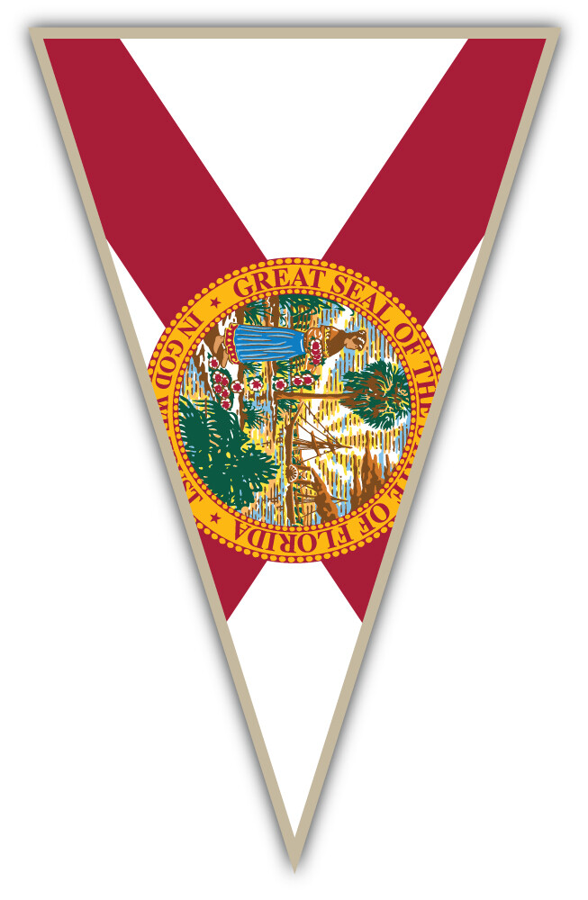 Florida USA State Flag Car Bumper Sticker Decal