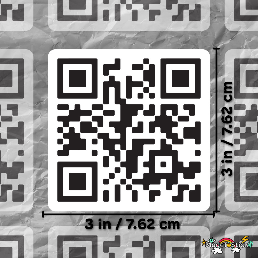 Funny QR Code Vinyl Sticker Hidden Sarcastic Message Decal Adult Humor Prank Gif