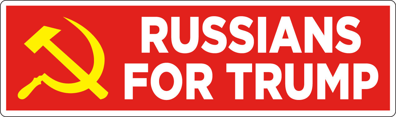 Russians For Trump – Donald Trump – Vladimir Putin – Full Color Decal/Sticker