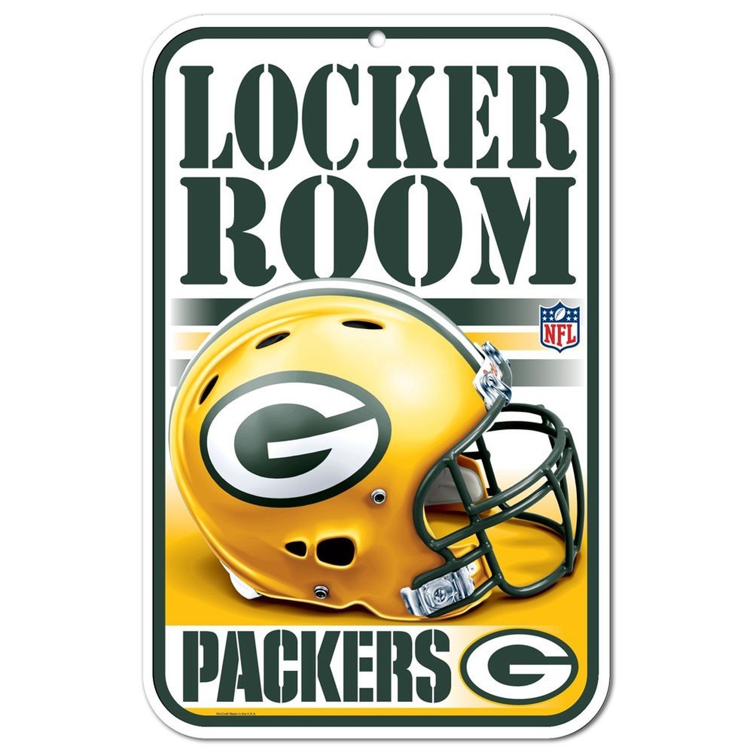 WinCraft Green Bay Packers 11" x 17" White Locker Room Sign