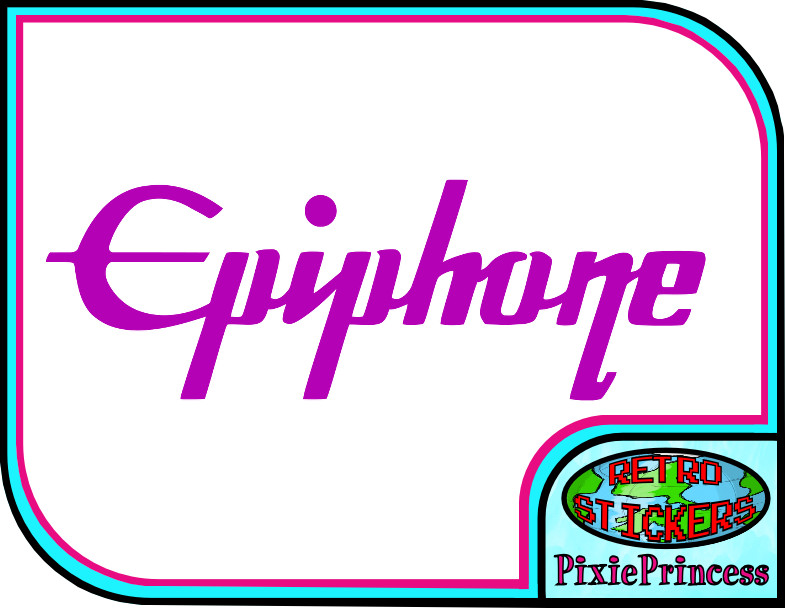 Epiphone Guitar Bass Logo Vinyl Sticker Flight Case Car Truck Wall Window Music
