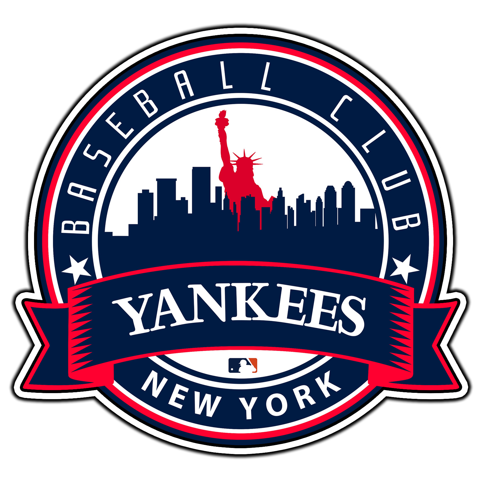 New York Yankees Club Logo #15 Baseball Sticker Waterproof Vinyl Decal Die-Cut
